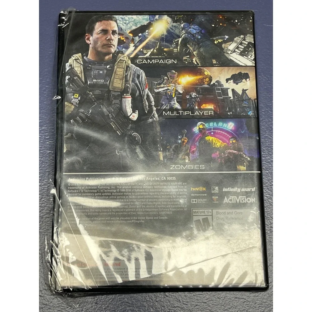 Call of Duty Infinite Warfare PC DVD-ROM 6-Disc Set Activision 2016 FPS Game